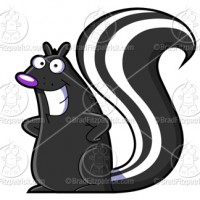 Cartoon Skunk Clip Art Graphic