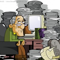 A Cluttered Old Book Illustrator