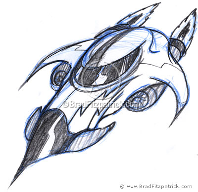 Spaceship Drawing – Concept Art – Drawings & Sketches