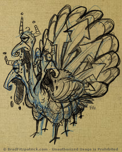 alien thanksgiving turkey drawings 