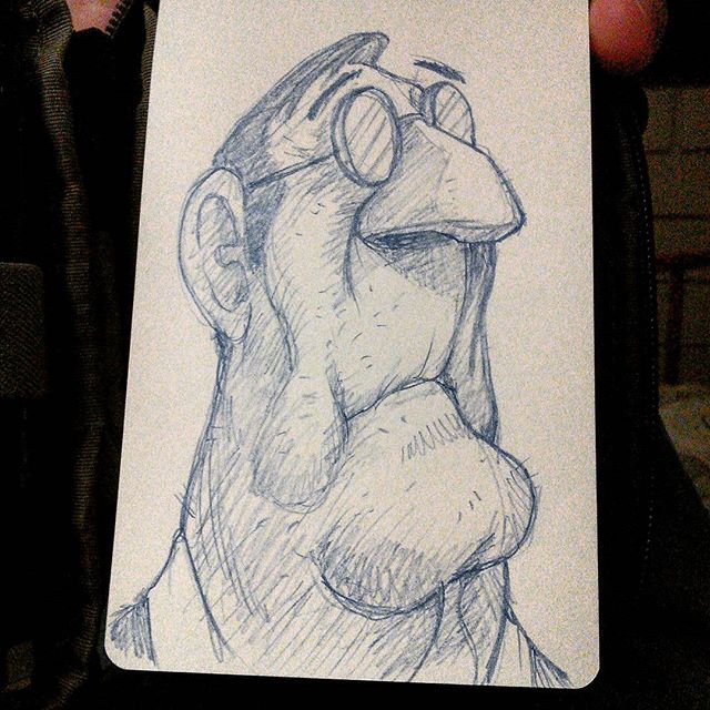 Sometimes all it takes is one old man drawing to get out of a funk. #drawing #sketch #sketchbook #doodle #characters #old #man #oldman