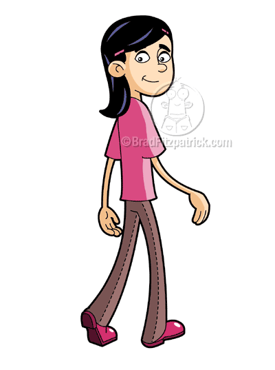 Teen girl character illustration - teeny bopper
