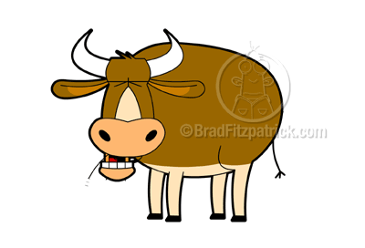 cartoon cow countenance