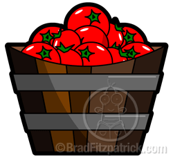 cartoon tomato clipart illustration