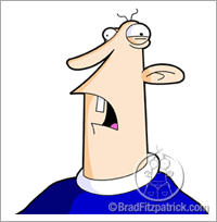 empty headed character illustration