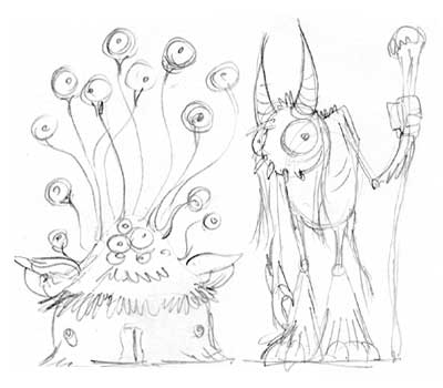 Cartoon Monster Drawings