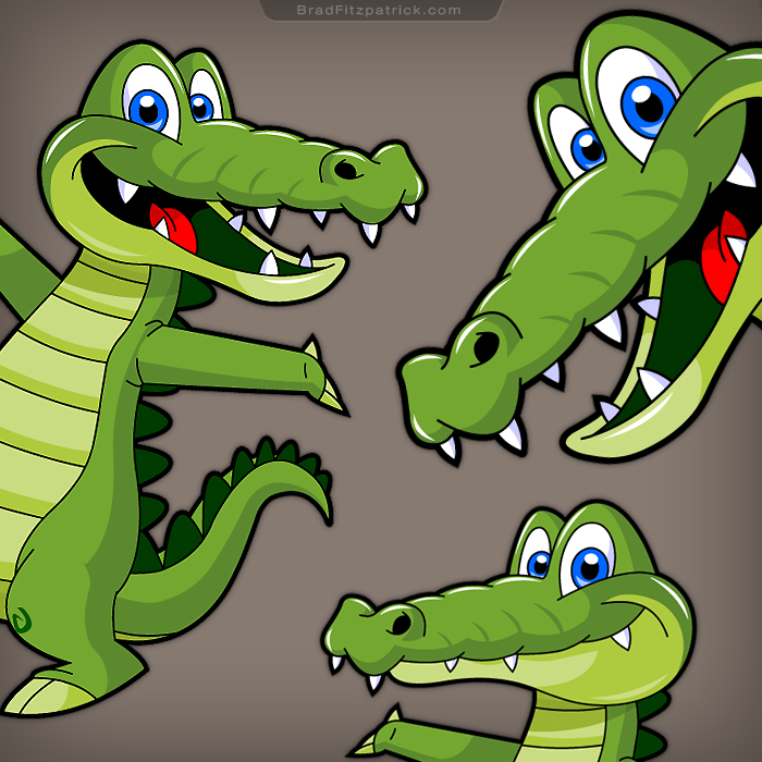 AlligatorCrocodileCharacterDesignsVideoGame Brad Fitzpatrick