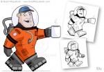Cartoon Astronaut Character Design