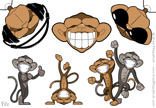 Character Design-Cartoon Illustration & Character Design by Brad Fitzpatrick 