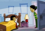 Children’s Book Illustration of a Mom Waking up Her Son to Get ready for school