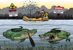 Digital Illustration of Cody in an Alligator Swamp