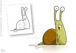 Cartoon Snail Character Design