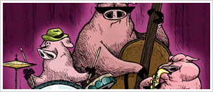 Guy Watching TV Cartoon Illustration Thumb