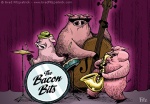 Digital Illustration of a Pig Band, Big Band Jazz style