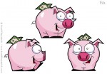 Cartoon Piggy Bank Character Design