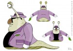 Cartoon Slug Character Design