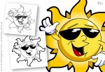 Cartoon Sun Character Design
