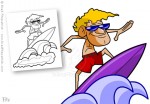 Cartoon Surfer Character Design
