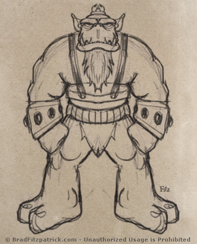 Giant Troll Monster Drawings & Sketches - Fantasy Monster Drawings & Art Pictures