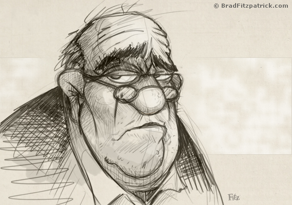 Drawing of an old man - Old Man Sketch