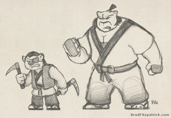 usagi yojimbo samurai assassins concept drawings